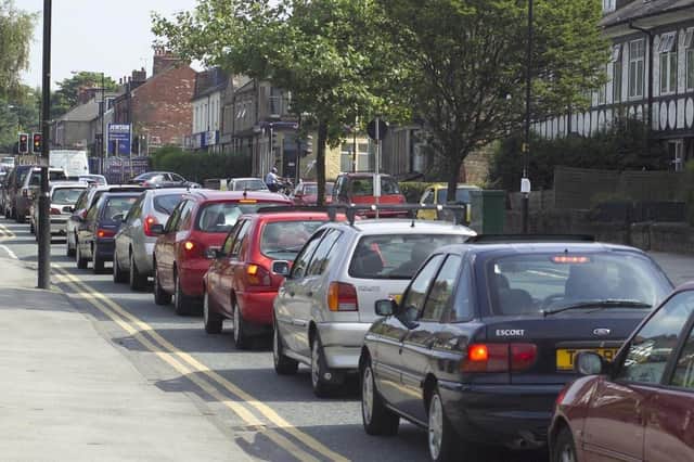 An example of traffic congestion on Skipton Road in Harrogate.