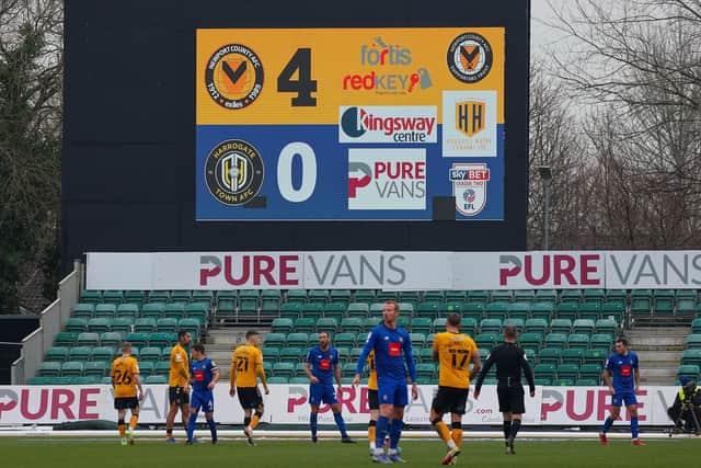 The Sulphurites suffered a heavy defeat away at Newport County last time out. Picture: Matt Kirkham