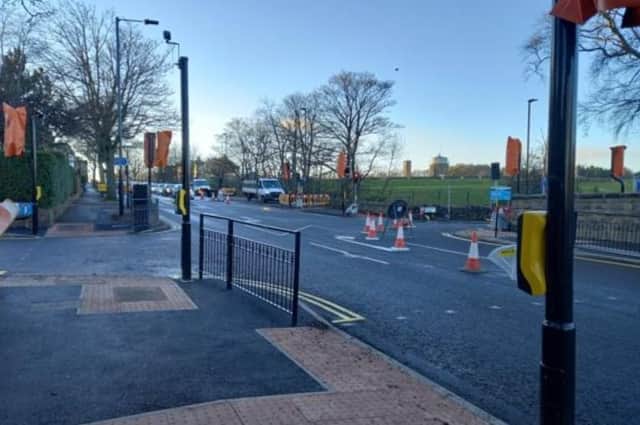 Otley Road's junction with Harlow Moor Road. Photo: NYCC.