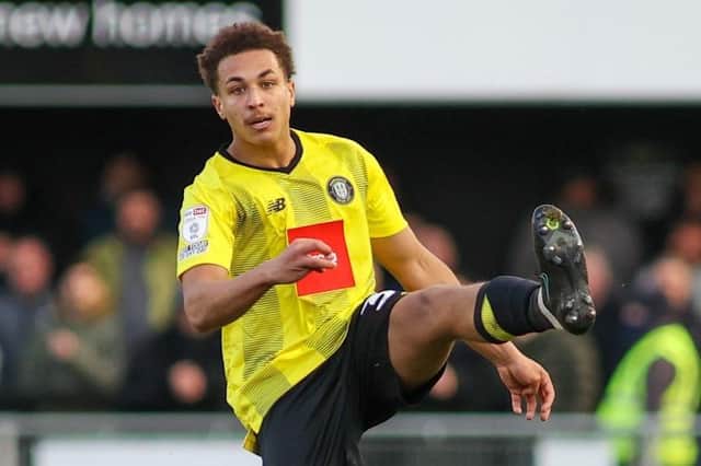 Wolverhampton Wanderers defender Lewis Richards made his Harrogate Town debut during Saturday's 3-0 League Two success at home to Oldham Athletic. Pictures: Matt Kirkham