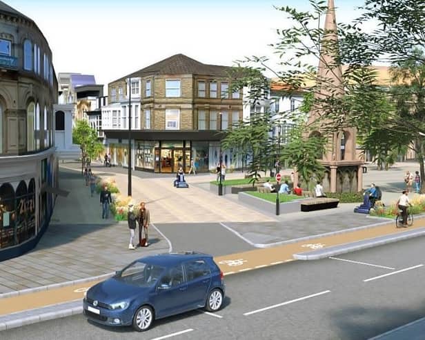 This is how Harrogate's Station Parade and James Street could look as part of the Gateway project.