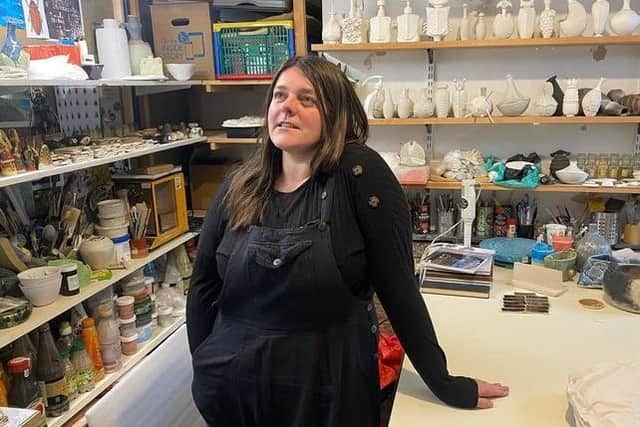 Artist Anna Whitehouse at her studio in Harrogate. (Photo by Anna Whitehouse)