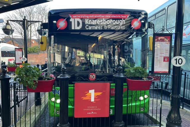 Customers are being invited to share feedback as high-tech Yutong E12 bus begins in-service trials between Harrogate and Knaresborough