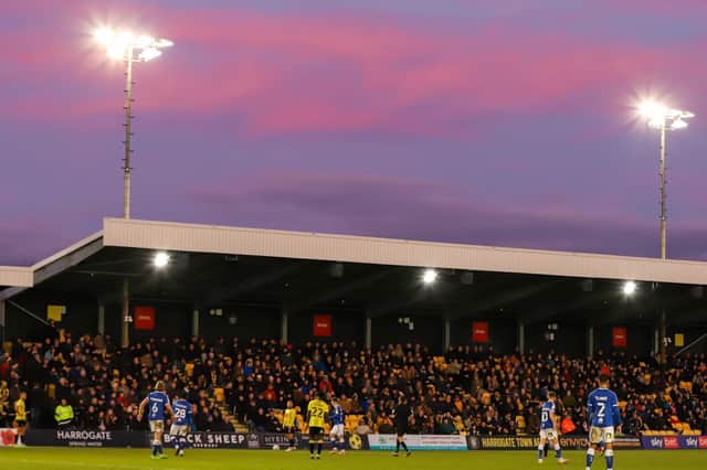 Harrogate Town beat Oldham Athletic 3-0 at the EnviroVent Stadium on Saturday afternoon. Picture: Matt Kirkham