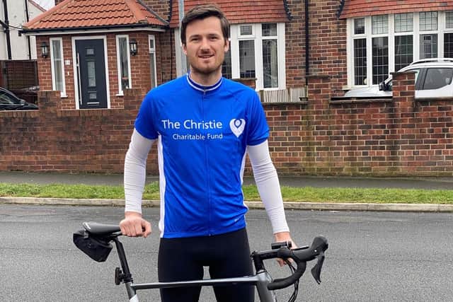 A Yorkshire legal specialist is undertaking a gruelling 600-mile cycle ride across Europe to raise money for the Manchester hospital who saved his wife’s life