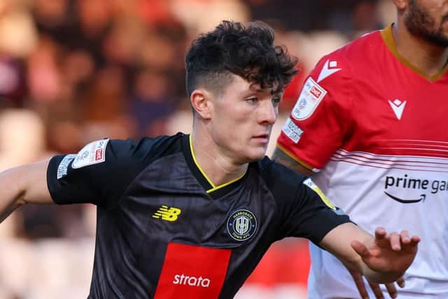 Calum Kavanagh made his Harrogate Town debut from the substitutes' bench at Stevenage. Pictures: Matt Kirkham