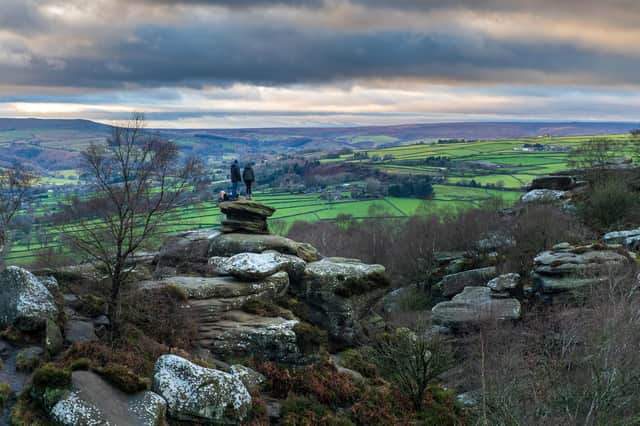 Looking out across Nidderdale from Brimham Rocks.
Picture Bruce Rollinson