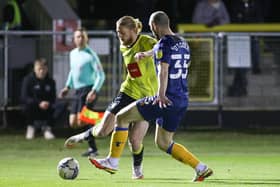 Luke Armstrong missed a couple of decent chances as Harrogate Town played out a goalless draw with Mansfield Town. Picture: Matt Kirkham