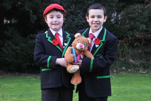 Henry and Alex complete with Katie Bear who was given to Henry by the Leeds Congenital Heart Unit