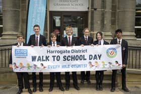 Pupils from Harrogate Grammar School were among the thousands who took part in the last Walk to School day.