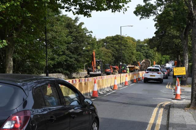 Works on Otley Road cycle path