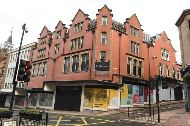The former Debenhams store on Parliament Street in Harrogate.