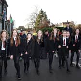 Walk to School Day - Pupils from Harrogate Grammar School which was the Zero Hero secondary school winner, with 90% participation in the non-car event.