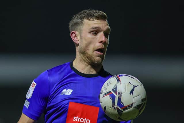 Jack Muldoon netted Harrogate Town's second goal of the game as they were beaten 4-3 at Exeter City on Tuesday evening. Picture: Matt Kirkham