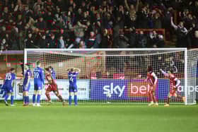 Disaster strikes for Harrogate Town as Exeter City nick a 95th-minute winner at St James' Park. Picture: Matt Kirkham