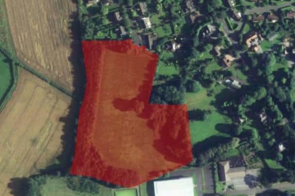 This is the 30 homes site off Springfield Close.
