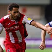 Josh Falkingham in action for Harrogate Town against Exeter City. Pictures: Matt Kirkham