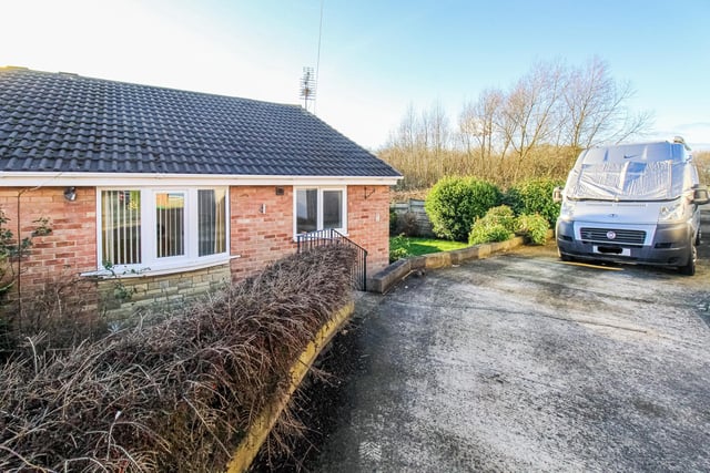 On a corner plot within a cul-de-sac is this two bedroom semi-detached bungalow  with a single garage and parking for several vehicles. Its accommodation, including blinds and curtains,
There's a fitted kitchen, a spacious living room with patio doors to the garden, two bedrooms with fitted storage and a shower room, with lawned gardens.
Easy access to the city centre. For sale with Richard Kendall Estate Agent.