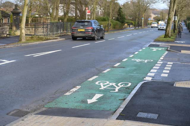 Part of the new cycle path on Otley Road, Harrogate. (Picture Gerard Binks)