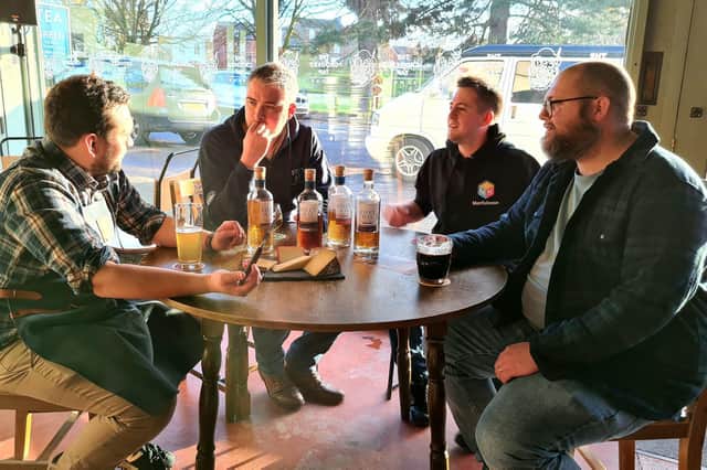 Left to right: Jordan Thomson from Love Cheese, Morgan McDermott, Sam Watling from Menfulness and Jimmy Hebbron from Crooked Tap