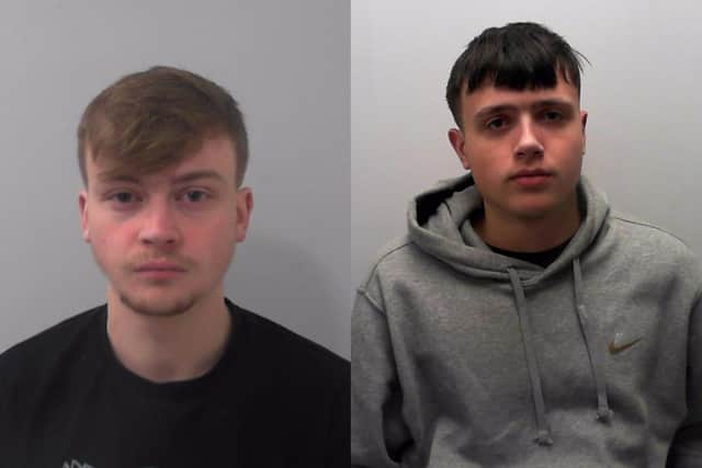 Ben Spink and Harry Greenall have been jailed following a horror crash which caused one woman to suffer from a broken back and left three others injured