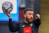 George Thomson had Harrogate Town's best chance of the game as they played out a stalemate at Barrow AFC. Picture: Matt Kirkham