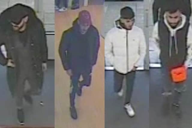 North Yorkshire Police are asking residents for help to identify four men following an attempted theft at the iStore on James Street in Harrogate