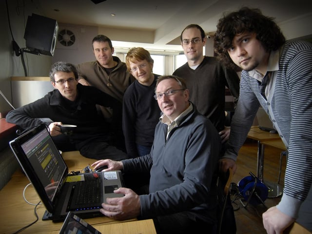 Scarborough computer experts at their 'Code-a-thon' at the Sigma Bar, creating two websites from scratch for two local charities.