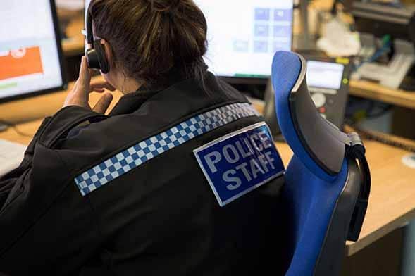 Photo: Inside North Yorkshire Police's force control room.