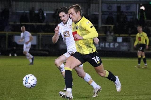 Alex Pattison in action against Port Vale.