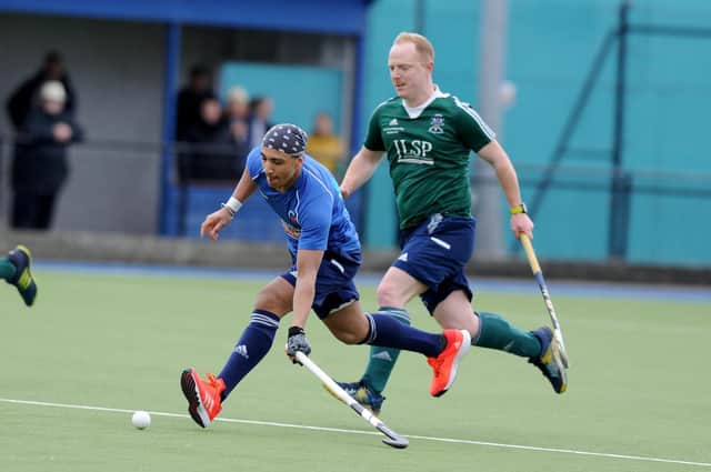 Harry Bhogal impressed during Harrogate Hockey Club Men's 1st XI's 4-1 success on the road at Stockton. Picture: Gerard Binks