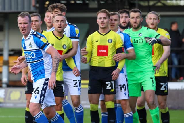 Harrogate Town lost out 1-0 when they entertained Bristol Rovers at Wetherby Road earlier this season.