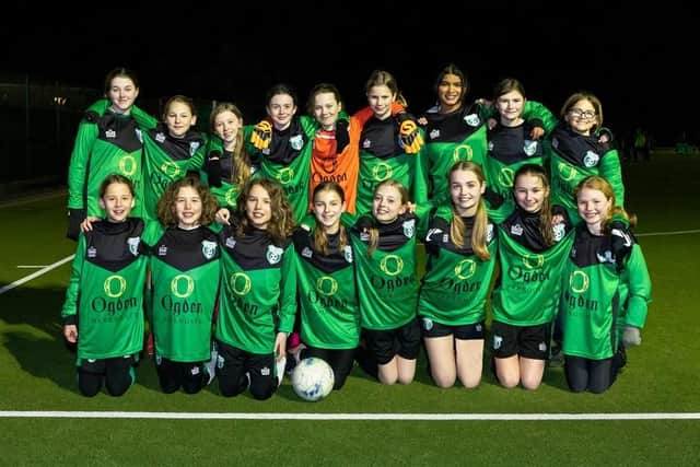Ogden of Harrogate is showing their support for grassroots girl's football with a significant sponsorship of Pannal Sports Pythons Under 12's team