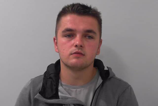 Chaz England (pictured), Bailey Townend, Nathan Lofthouse and Ainsley West have been jailed for a combined total of 12 years following a prolific thieving spree