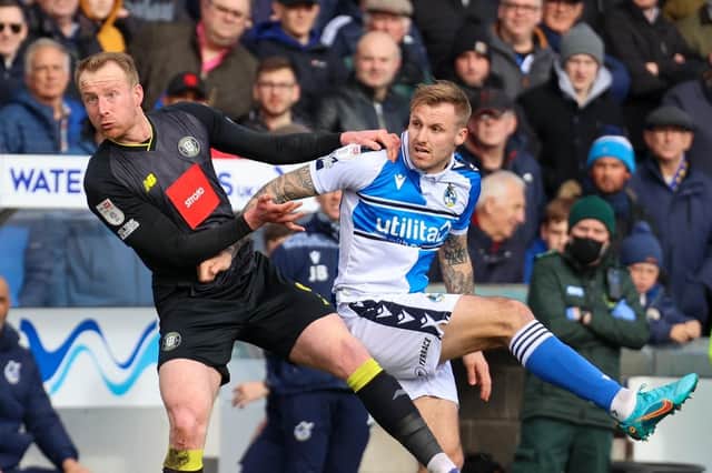 Harrogate Town lost 3-0 to Bristol Rovers at the Memorial Ground. Pictures: Matt Kirkham