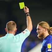 Luke Armstrong was sent off 27 minutes into Harrogate Town's League Two defeat to Tranmere Rovers at Prenton Park. Pictures: Matt Kirkham