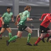 Sean Hunter netted a 73rd-minute winner for Knaresborough Town against AFC Mansfield. Picture: Gerard Binks