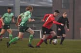 Sean Hunter netted a 73rd-minute winner for Knaresborough Town against AFC Mansfield. Picture: Gerard Binks