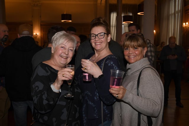 Kathryn Headley, Karen Ward and Nicola Blackburn enjoying the drinks on offer at the festival
