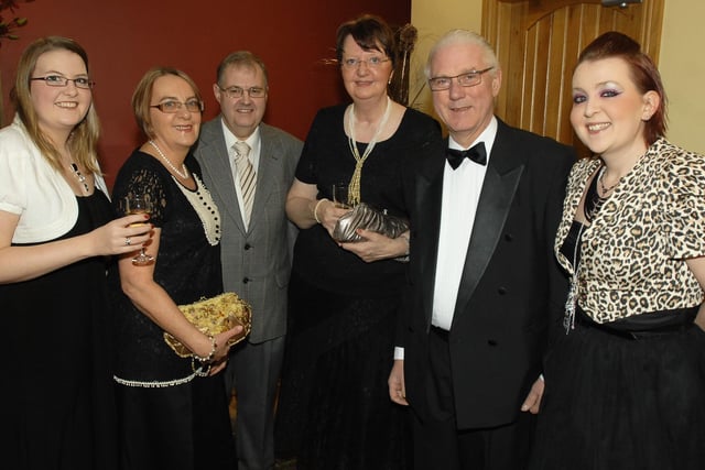 Phoenix Players ball held at The Millstones 09. Louise Chase, Susan Chase, Christopher Chase, Margaret Chilver, Ian Chilver and Emily Chase.