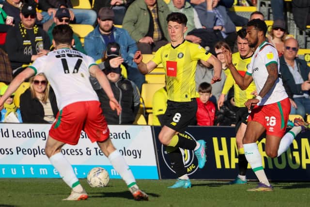 Calum Kavanagh in action against Walsall.