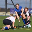 Holly Oldham was on target for Harrogate Hockey Club Ladies 1st XI in their 2-1 loss at Newcastle University. Picture: Gerard Binks