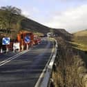 Kex Gill in 2019 during work to secure it from landslip.