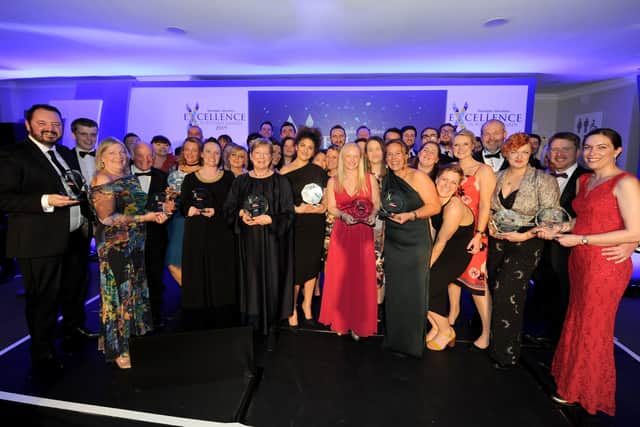 4th April 2019Harrogate Advertiser Business Awards.Pictured all the winners of the business awardsPicture Gerard Binks