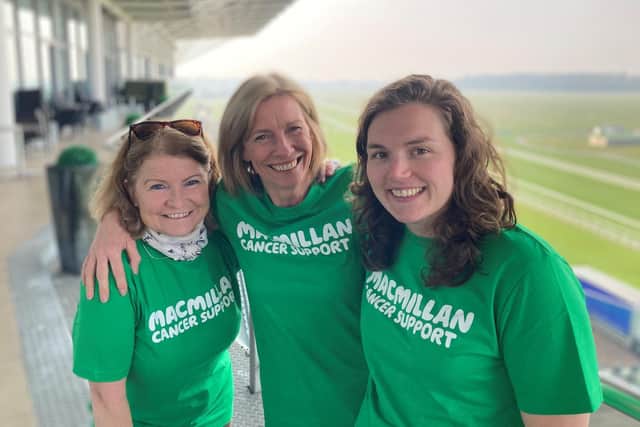 Maiti Stirling, Louise Daly and Anthea Morshead will take will take to the skies as part of a tandem skydive next month to raise money for Macmillan Cancer Support