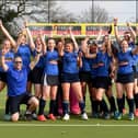 Harrogate Hockey Club Ladies celebrate after winning the Yorkshire & North East Premier Division title. Pictures: Gerard Binks