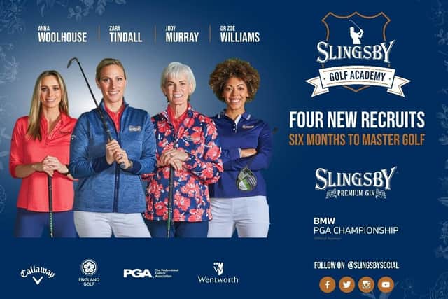 The all-female celebrity line-up for Slingsby Gin's Golf Academy 2022 including: Zara Tindall, Judy Murray, Zoe Williams and Sky Sports Boxing presenter Anna Woolhouse.