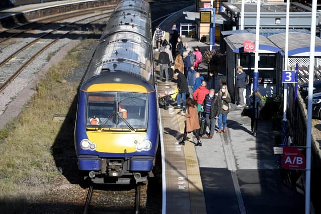 A Northern train arriving at Harrogate Station. (Picture Gerard Binks)