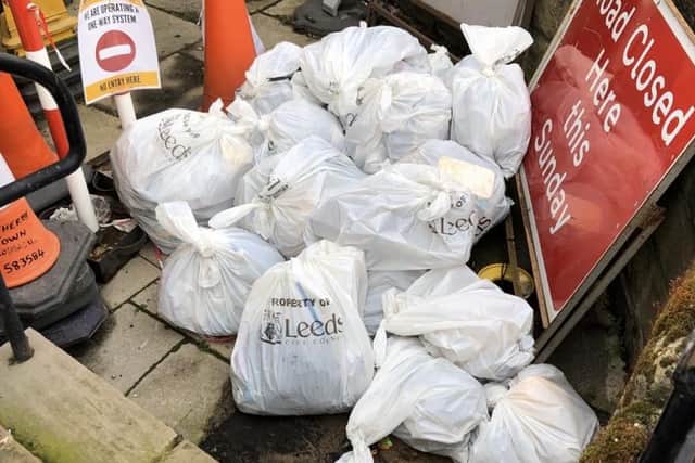 Some of the litter collected around Wetherby.