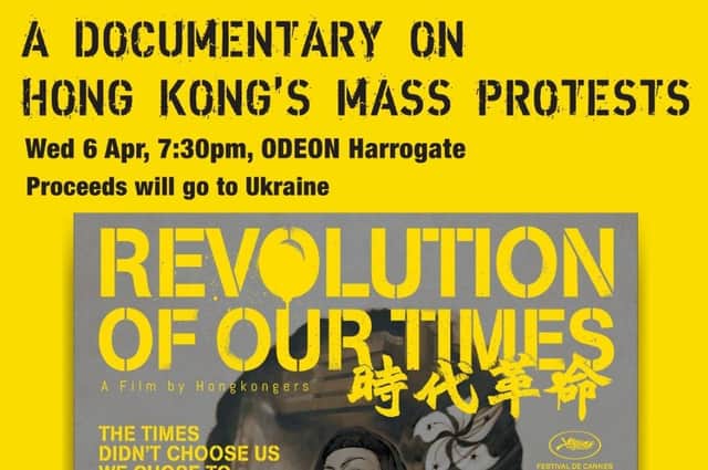 Harrogate Film Society is to present a screening of the acclaimed Revolution of our Times documentary at the Harrogate Odeon.
